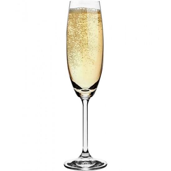 Jogo 6 Taças 220ml Para Champanhe Gastro Em Cristal Ecológico Bohemia
